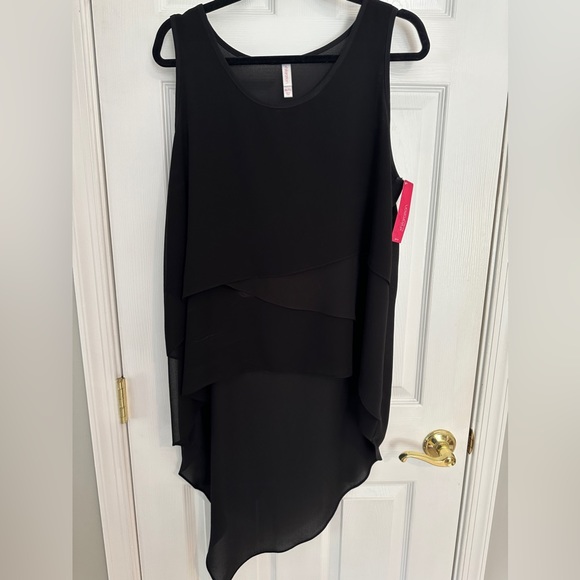 Black sheer with overlay Xhileration blouse. - Picture 2 of 7